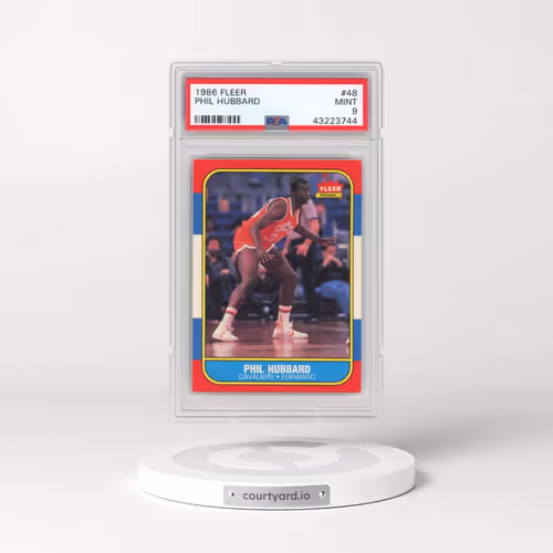 1986 Fleer #48 Phil Hubbard (PSA 9 MINT)