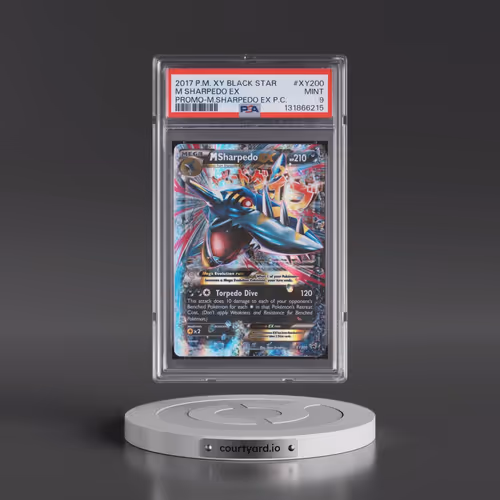 2017 Pokémon XY Black Star Promo #XY200 M Sharpedo EX - Holo Mega Sharpedo EX Premium Collection (PS
