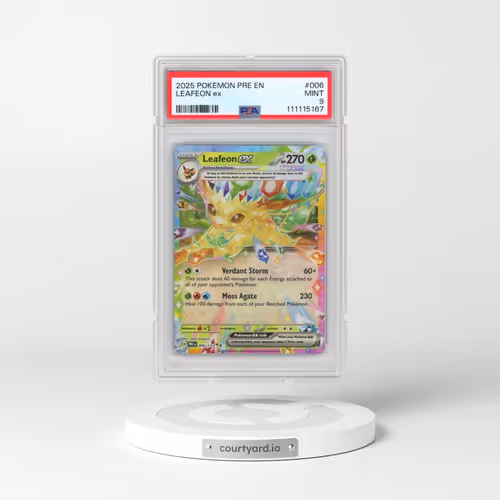 2025 Pokémon Pre EN-Prismatic Evolutions #006 Leafeon EX - Holo (PSA 9 MINT)