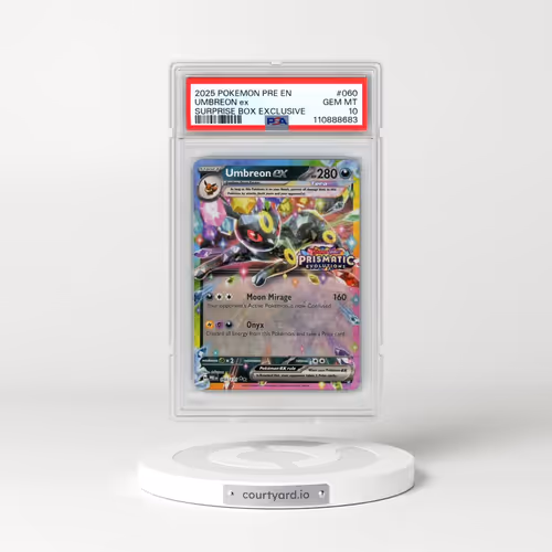 2025 Pokémon Pre EN-Prismatic Evolutions #060 Umbreon EX - Holo Surprise Box Exclusive (PSA 10 GEM M
