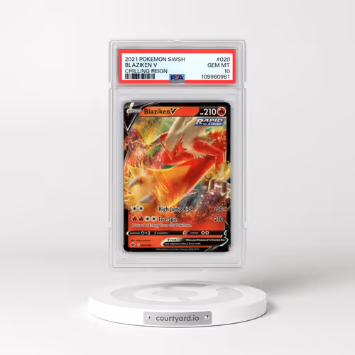 2021 Pokémon Sword & Shield Chilling Reign #020 Blaziken V - Holo (PSA 10 GEM MINT)