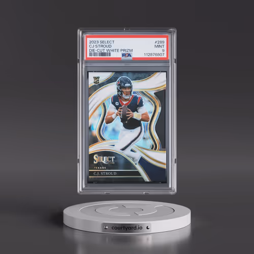 2023 Panini Select #289 CJ Stroud - Die-Cut White Prizm (PSA 9 MINT)