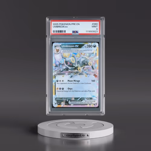 2025 Pokémon Pre EN-Prismatic Evolutions #060 Umbreon EX - Holo (PSA 9 MINT)