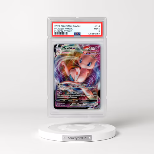 2021 Pokémon Sword & Shield Fusion Strike #114 Mew Vmax - Full Art (PSA 9 MINT)