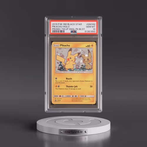 2019 Pokémon SM Black Star Promo #SM162 Pikachu - Holo Team Up Single Pack Blisters (PSA 10 GEM MINT