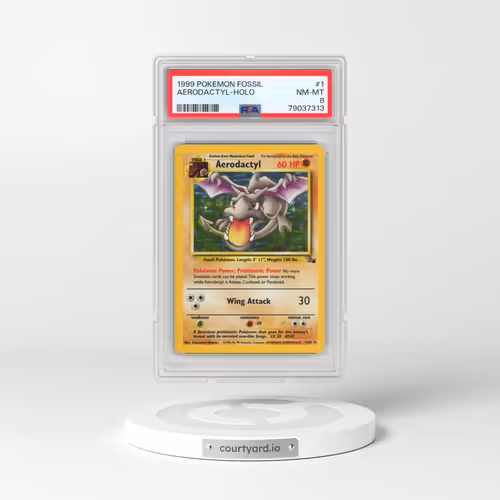 1999 Pokémon Fossil #1 Aerodactyl - Holo (PSA 8 NM-MT)
