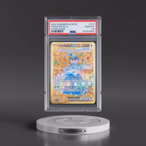 2024 Pokémon Scr EN-Stellar Crown #173 Terapagos EX - Holo Hyper Rare (PSA 10 GEM MINT)