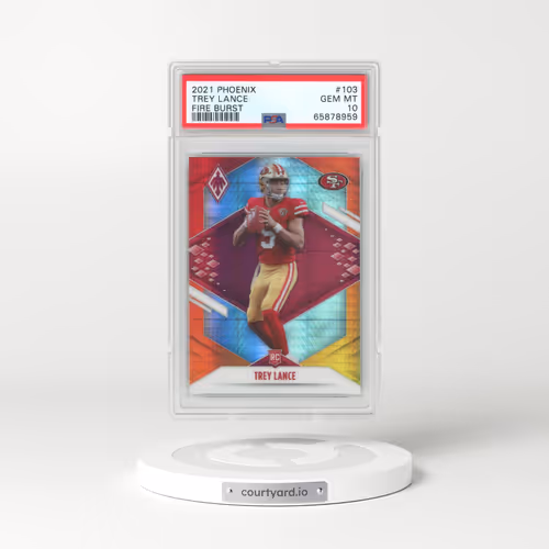 2021 Panini Phoenix #103 Trey Lance - Fire Burst (PSA 10 GEM MINT)