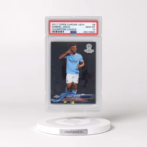 2017 Topps Chrome UEFA Champions League #8 Gabriel Jesus (PSA 10 GEM MINT)