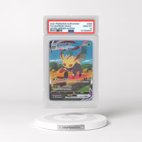 2021 Pokémon Sword & Shield Eevee Heroes #089 Leafeon Vmax-Hyper - Full Art (PSA 10 GEM MINT)