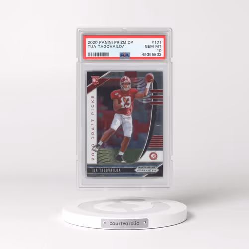 2020 Panini Prizm Draft Picks #101 Tua Tagovailoa (PSA 10 GEM MINT)