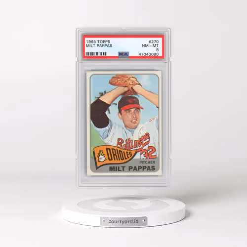 1965 Topps #270 Milt Pappas (PSA 8 NM-MT)