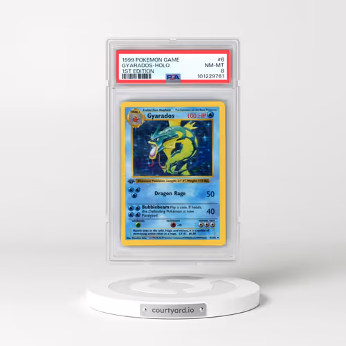 1999 Pokémon Game #6 Gyarados - 1st Edition Holo (PSA 8 NM-MT)
