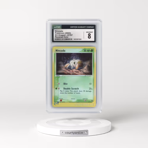 2003 EX Dragon (2003 Copyright, w/ "e" Symbol) #67/97 Nincada - Reverse Holo (CGC 8 NM-MT)