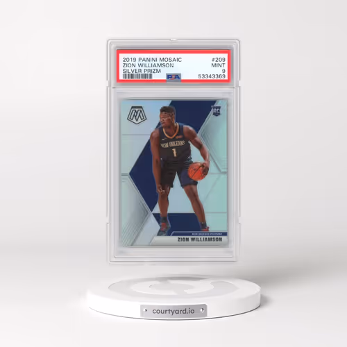 2019 Panini Mosaic #209 Zion Williamson - Silver Prizm (PSA 9 MINT)