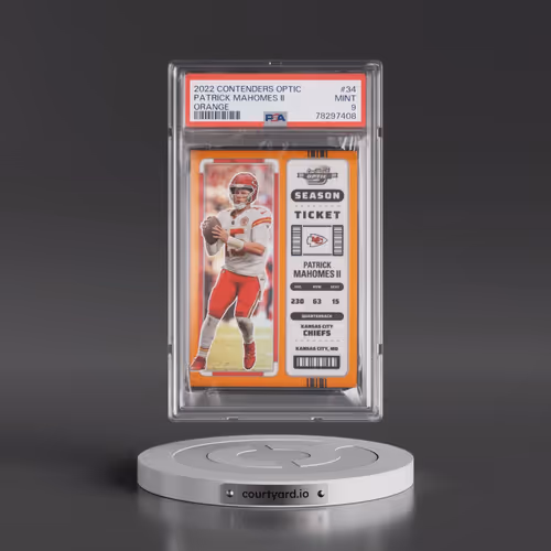 2022 Panini Contenders Optic #34 Patrick Mahomes II - Orange (PSA 9 MINT)