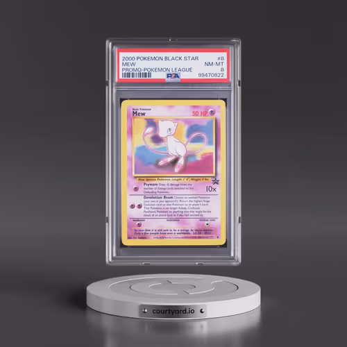 2000 Pokémon Promo Black Star #8 Mew - Pokemon League (PSA 8 NM-MT)