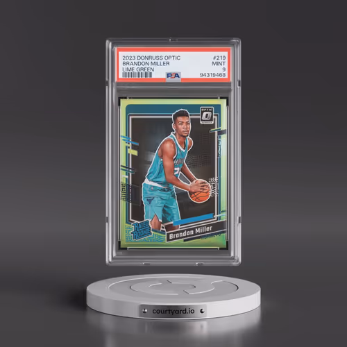 2023 Panini Donruss Optic #219 Brandon Miller - Lime Green (PSA 9 MINT)