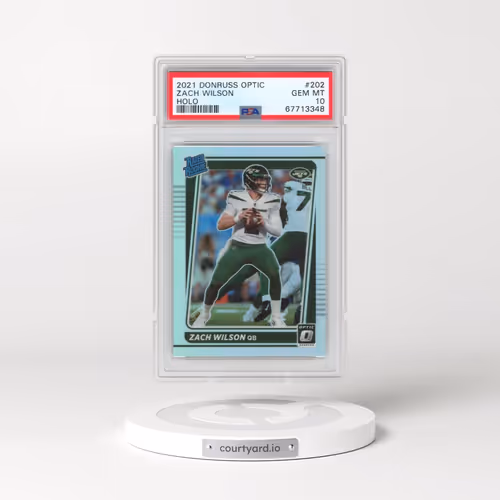 2021 Panini Donruss Optic #202 Zach Wilson - Holo (PSA 10 GEM MINT)