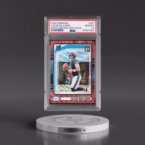 2024 Panini Donruss #327 Caleb Williams - Optic Preview-Red Wave (PSA 10 GEM MINT)