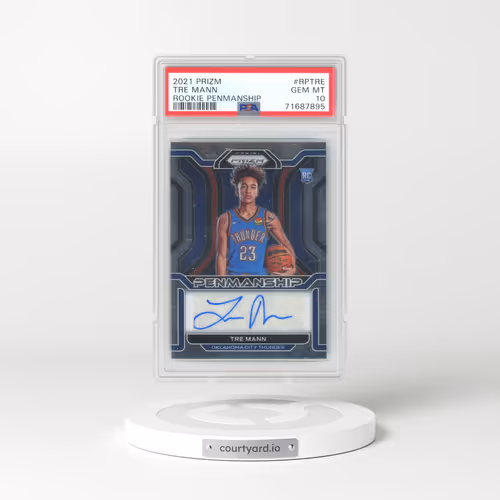 2021 Panini Prizm Rookie Penmanship #RPTRE Tre Mann (PSA 10 GEM MINT)