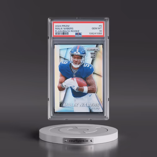 2024 Panini Prizm Prizm Flashback Rookie #5 Malik Nabers (PSA 10 GEM MINT)