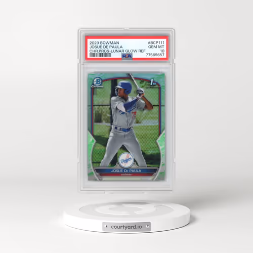 2023 Bowman Chrome Prospects #BCP111 Josue de Paula - Lunar Glow Refractor (PSA 10 GEM MINT)