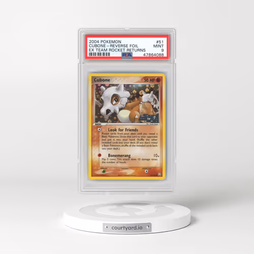 2004 Pokémon EX Team Rocket Returns #51 Cubone - Reverse Foil (PSA 9 MINT)