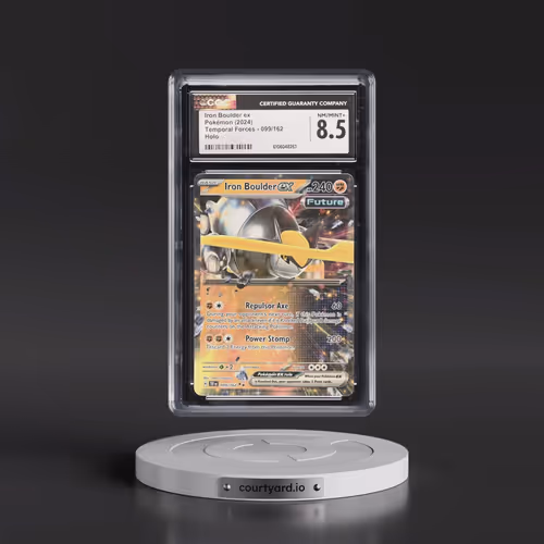 2024 Pokémon Tef EN-Temporal Forces #099 Iron Boulder EX - Holo (CGC 8.5 NM-MT+)