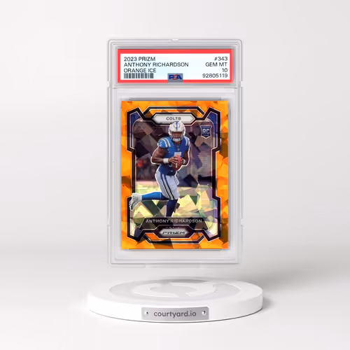 2023 Panini Prizm #343 Anthony Richardson - Orange Ice (PSA 10 GEM MINT)