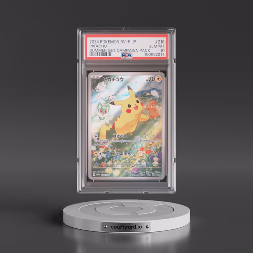 2024 Pokémon SV-P Promo #218 Pikachu - Summer of Pokeca Is Here! Promo Card Get Campaign Pack (PSA 10 GEM MINT)
