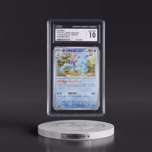2024 High Class Pack: Terastal Fest ex - sv8a #034/187 Feraligatr - Poké Ball Holo (CGC 10 GEM MINT)