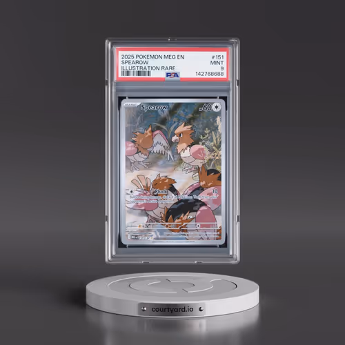 2025 Pokémon Meg EN-Mega Evolution #151 Spearow - Illustration Rare (PSA 9 MINT)