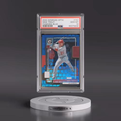 2022 Panini Donruss Optic #157 Mike Trout - Pandora Blue (PSA 10 GEM MINT)