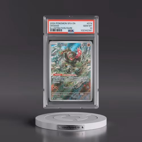 2024 Pokémon Sfa EN-Shrouded Fable #074 Okidogi - Illustration Rare (PSA 10 GEM MINT)