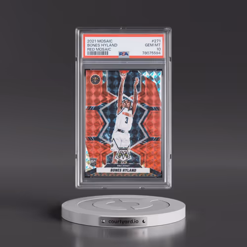 2021 Panini Mosaic #271 Bones Hyland - Red Mosaic (PSA 10 GEM MINT)