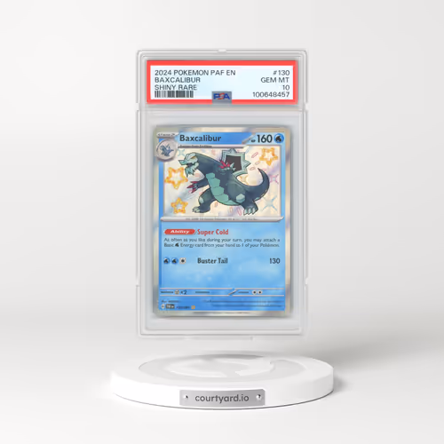 2024 Pokémon Paf EN-Paldean Fates #130 Baxcalibur - Shiny Rare (PSA 10 GEM MINT)