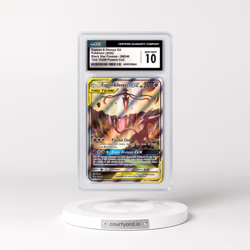 2020 Sun & Moon Promos #SM240 Espeon & Deoxys GX TAG TEAM Powers Collection