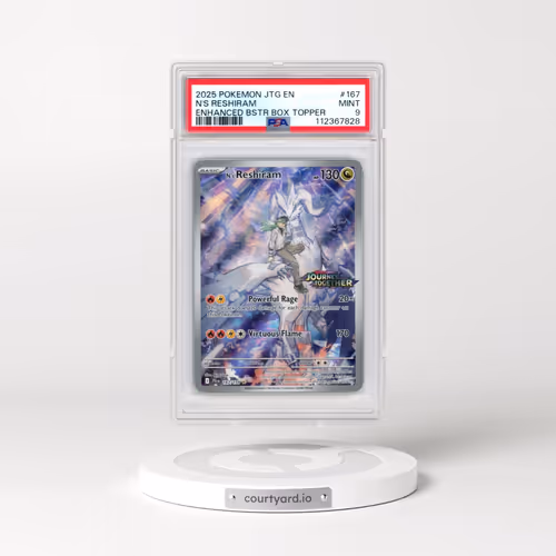 2025 Pokémon Jtg EN-Journey Together #167 N's Reshiram - Enhanced Booster Box Topper (PSA 9 MINT)