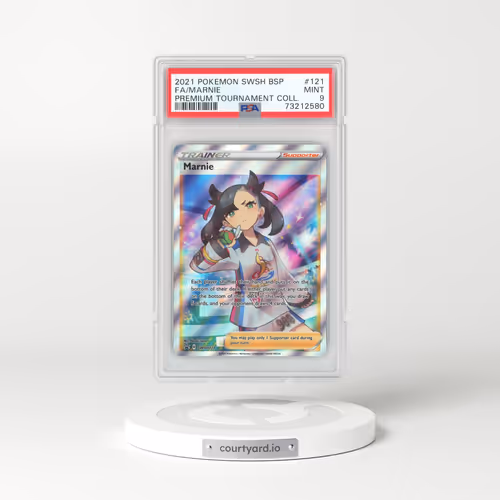 2021 Sword & Shield Promos #121 Marnie - Holo (PSA 9 MINT)