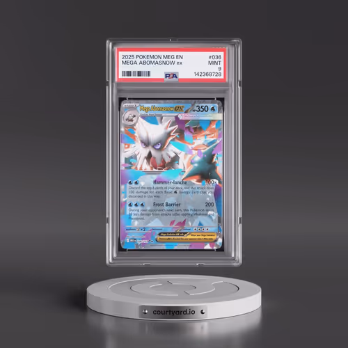 2025 Pokémon Meg EN-Mega Evolution #036 Mega Abomasnow EX - Holo (PSA 9 MINT)
