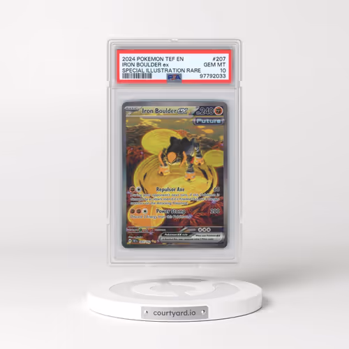 2024 Pokémon Tef EN-Temporal Forces #207 Iron Boulder EX - Holo Special Illustration Rare (PSA 10 GE