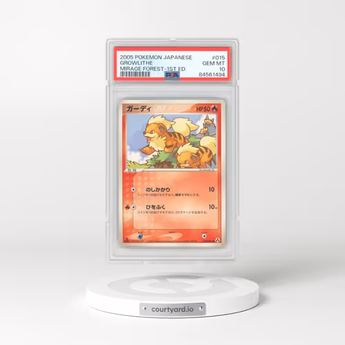 2005 Pokémon Mirage Forest #015 Growlithe - 1st Edition (PSA 10 GEM MINT)