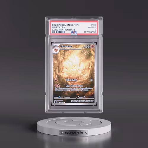 2023 Pokémon Obf EN-Obsidian Flames #199 Ninetales - Illustration Rare (PSA 8 NM-MT)