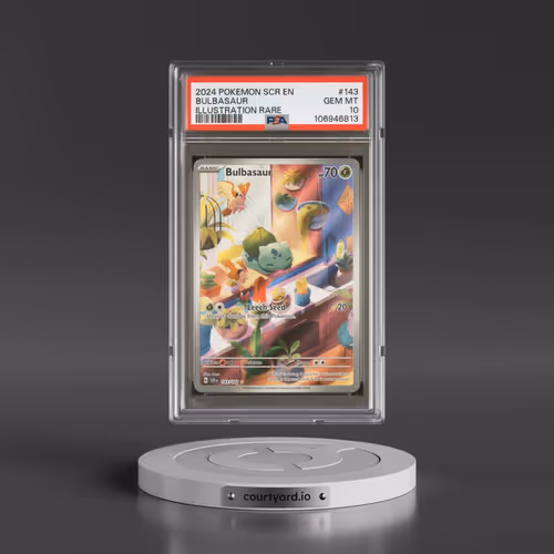 2024 Pokémon Scr EN-Stellar Crown #143 Bulbasaur - Illustration Rare (PSA 10 GEM MINT)