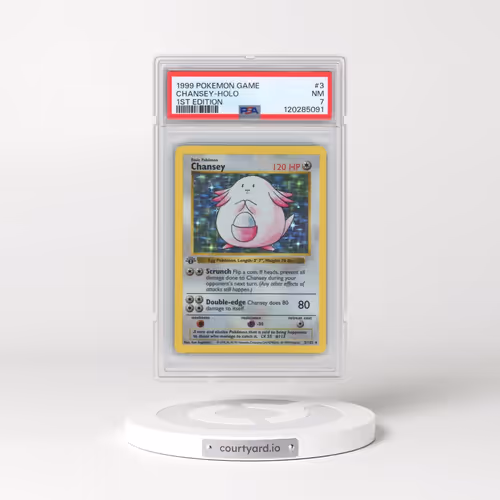 1999 Pokémon Game #3 Chansey - 1st Edition Holo (PSA 7 NM)