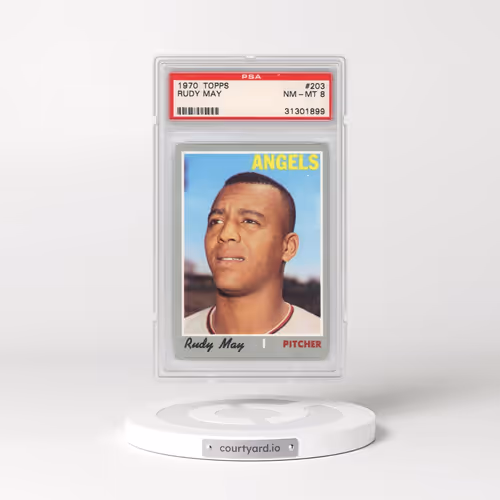 1970 Topps #203 Rudy May (PSA 8 NM-MT)
