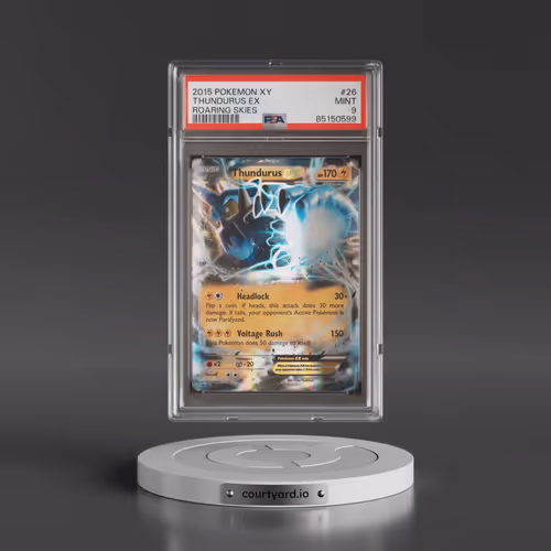 2015 Pokémon XY Roaring Skies #26 Thundurus EX - Holo (PSA 9 MINT)