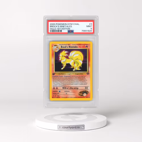 2000 Pokémon Gym Challenge #3 Brock's Ninetales - 1st Edition Holo (PSA 9 MINT)