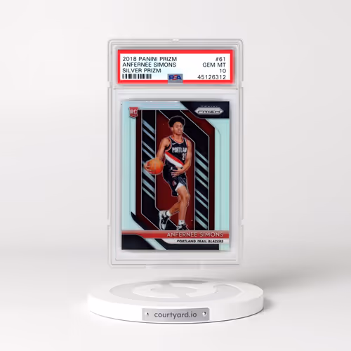 2018 Panini Prizm #61 Anfernee Simons - Silver Prizm (PSA 10 GEM MINT)
